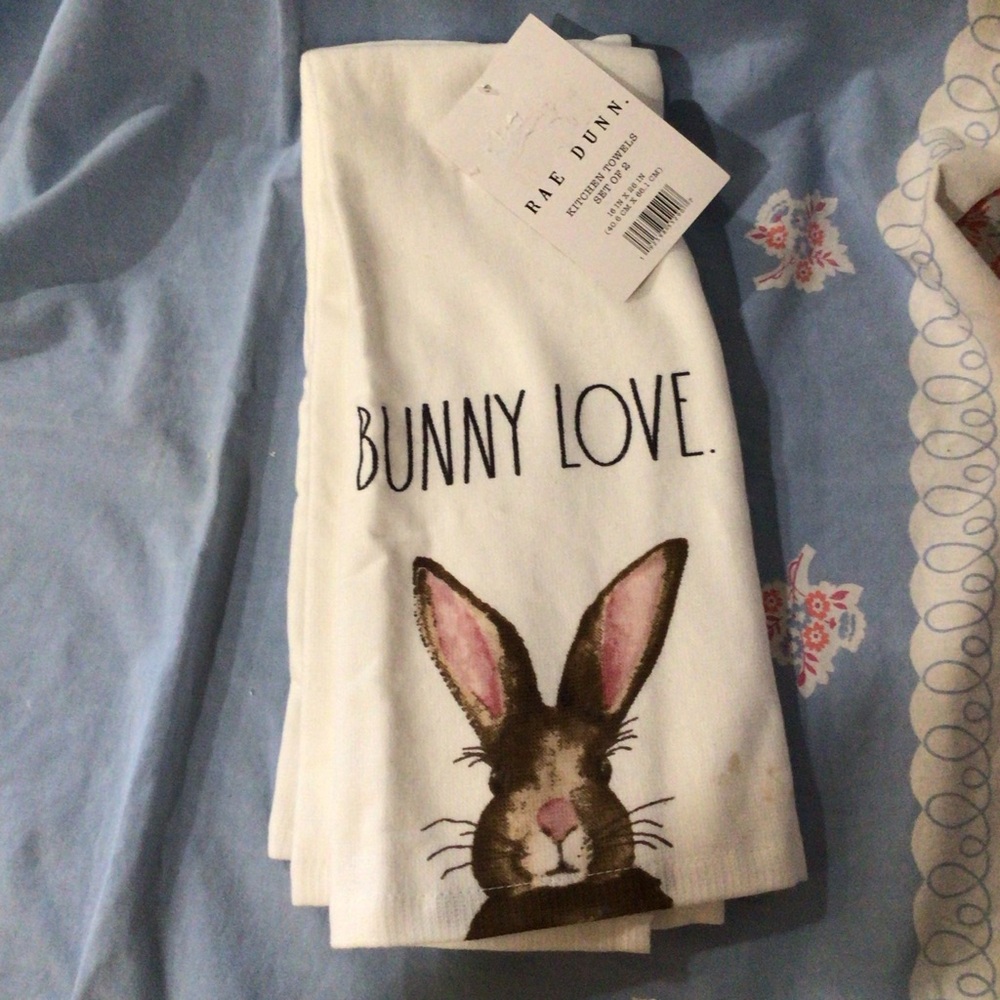 Rae Dunn set of 2 dish towels